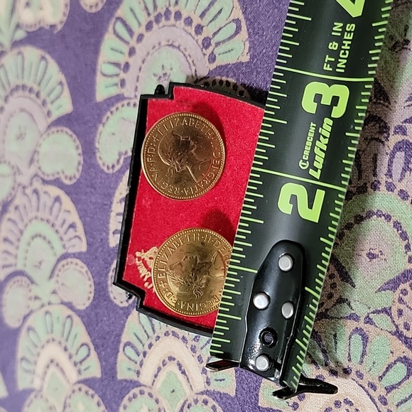 Vintage Elizabeth II Half Penny Cuff links - Picture 6 of 6